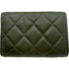 シャネル CHANEL クラシックスモールフラップウォレット AP0230 カーキ ゴールド金具 ラムスキン レディース 三つ折り財布