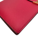 エルメス HERMES ベアンスフレ D刻印 ローズエクストリーム ゴールド金具 エプソン レディース 長財布