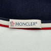 モンクレール MONCLER ロゴパッチ半袖ポロシャツ ホワイト コットン メンズ ポロシャツ