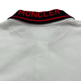 モンクレール MONCLER ロゴパッチ半袖ポロシャツ ホワイト コットン メンズ ポロシャツ