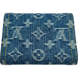ルイ・ヴィトン LOUIS VUITTON ポルトフォイユ・ヴィクトリーヌ M13212 ブルー モノグラム・デニム レディース 二つ折り財布