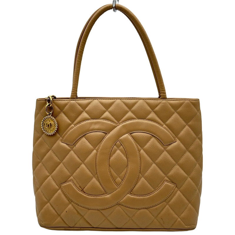 シャネル CHANEL 復刻トート A01804 7番台 ベージュ ゴールド金具