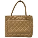 シャネル CHANEL 復刻トート A01804 7番台 ベージュ ゴールド金具 キャビアスキン レディース トートバッグ