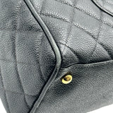 シャネル CHANEL マトラッセ ボストンバッグ A20997 8番台 ブラック ゴールド金具 キャビアスキン レディース ボストンバッグ