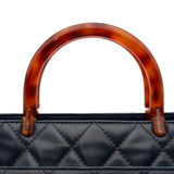 シャネル CHANEL マトラッセ ハンドバッグ 4番台 ネイビー ラムスキン/プラスチック レディース ハンドバッグ