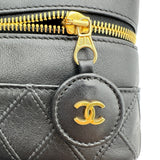 シャネル CHANEL ピコローレバニティバッグ A01618 3番台 ブラック ゴールド金具 ラムレザー レディース その他バッグ
