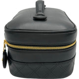 シャネル CHANEL ピコローレバニティバッグ A01618 3番台 ブラック ゴールド金具 ラムレザー レディース その他バッグ