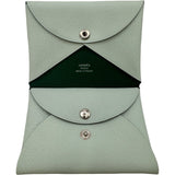 エルメス HERMES カルヴィディオヴェルソ W刻印 ヴェールペパーミント/モワイヤン シェーブル ユニセックス カードケース