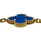 ヴァンクリーフ＆アーペル Van Cleef & Arpels ヴィンテージアルハンブラブレスレット ゴールド Au750 ブルーアゲート ジュエリー