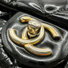 シャネル CHANEL マトラッセフラップチェーンショルダー 21番台 ブラック ゴールド金具 エナメル/レザー レディース ショルダーバッグ