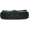 シャネル CHANEL マトラッセフラップチェーンショルダー 21番台 ブラック ゴールド金具 エナメル/レザー レディース ショルダーバッグ