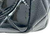 シャネル CHANEL マトラッセフラップチェーンショルダー 21番台 ブラック ゴールド金具 エナメル/レザー レディース ショルダーバッグ