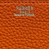 エルメス HERMES ドゴンミーティング □G刻印 オレンジ シルバー金具 トゴ メンズ クラッチバッグ