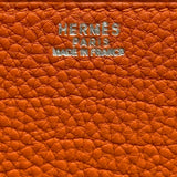 エルメス HERMES ドゴンミーティング □G刻印 オレンジ シルバー金具 トゴ メンズ クラッチバッグ