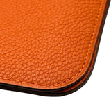 エルメス HERMES ドゴンミーティング □G刻印 オレンジ シルバー金具 トゴ メンズ クラッチバッグ