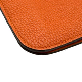 エルメス HERMES ドゴンミーティング □G刻印 オレンジ シルバー金具 トゴ メンズ クラッチバッグ