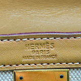 エルメス HERMES ケリー35 外縫い □A刻印 ナチュラル ゴールド金具 トワル/シャモニー レディース ショルダーバッグ