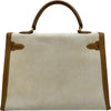 エルメス HERMES ケリー35 外縫い □A刻印 ナチュラル ゴールド金具 トワル/シャモニー レディース ショルダーバッグ