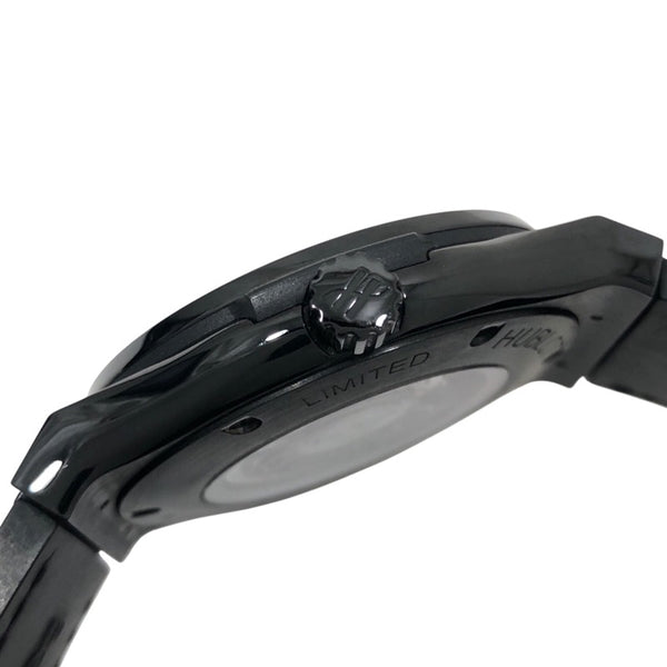 ウブロ HUBLOT クラシックフュージョン スカル ブラックフルパヴェ リミテッド 511.ND.9100.LR.1700.SKULL チタン/ラバーストラップ 自動巻き メンズ 腕時計