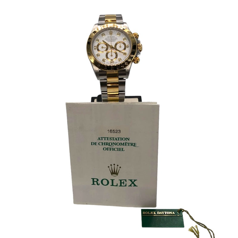 ロレックス ROLEX コスモグラフ デイトナ A番 16523G ホワイト K18YG/SS メンズ 腕時計