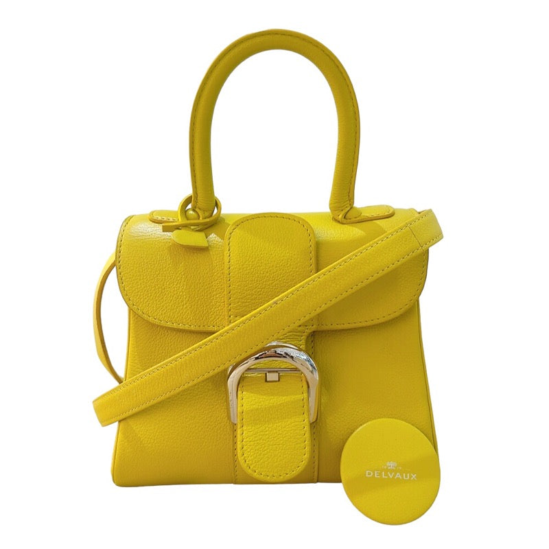 デルヴォー DELVAUX ブリヨン ミニ イエロー シルバー金具 カーフレザー レディース ハンドバッグ | 中古ブランドリユースショップ  OKURA(おお蔵)