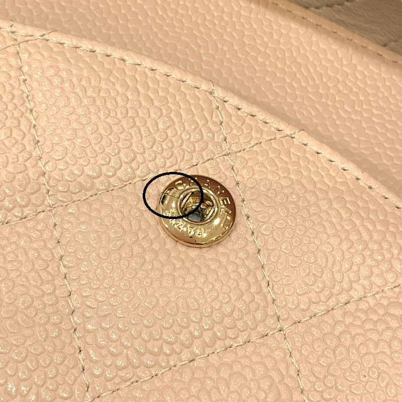 シャネル CHANEL マトラッセ30 チェーンショルダーバッグ A58600 18番台 ベージュ ゴールド金具 キャビアスキン レディース ショルダーバッグ