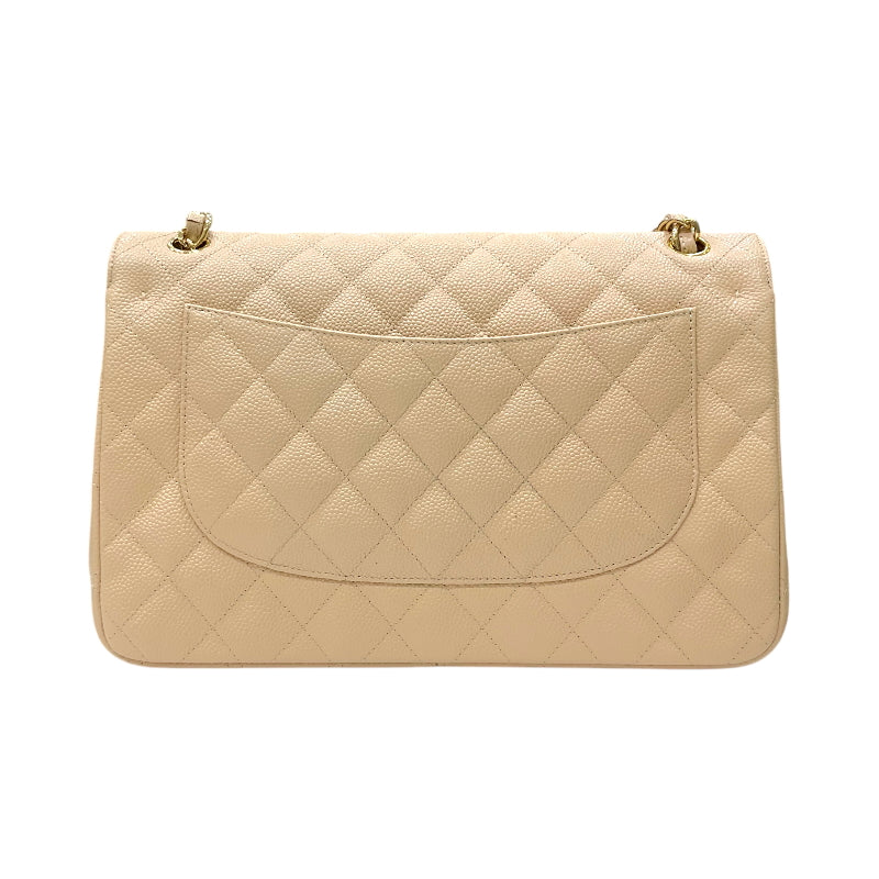 シャネル CHANEL マトラッセ30 チェーンショルダーバッグ A58600 18番台 ベージュ ゴールド金具 キャビアスキン レディース ショルダーバッグ