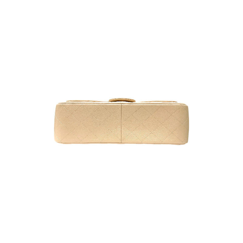 シャネル CHANEL マトラッセ30 チェーンショルダーバッグ A58600 18番台 ベージュ ゴールド金具 キャビアスキン レディース ショルダーバッグ