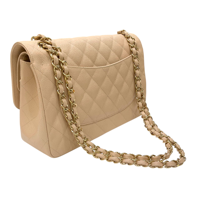 シャネル CHANEL マトラッセ30 チェーンショルダーバッグ A58600 18番台 ベージュ ゴールド金具 キャビアスキン レディース ショルダーバッグ