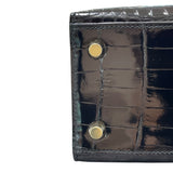エルメス HERMES ケリー25 外縫い Ｗ刻印 ブラック ゴールド金具 ニロティカスリセ レディース ハンドバッグ