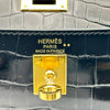 エルメス HERMES ケリー25 外縫い Ｗ刻印 ブラック ゴールド金具 ニロティカスリセ レディース ハンドバッグ
