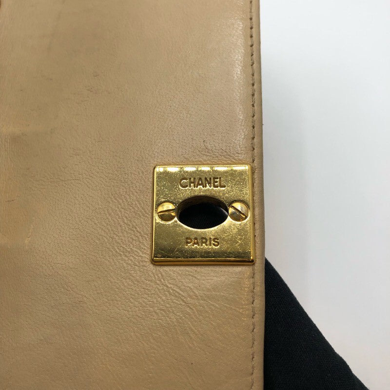 シャネル CHANEL マドモアゼル スモールフラップバッグ ベージュ×GD金具 ラムスキン レディース ショルダーバッグ