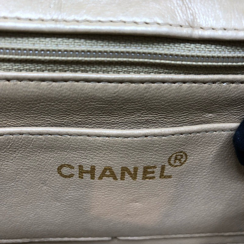 シャネル CHANEL マドモアゼル スモールフラップバッグ ベージュ×GD金具 ラムスキン レディース ショルダーバッグ