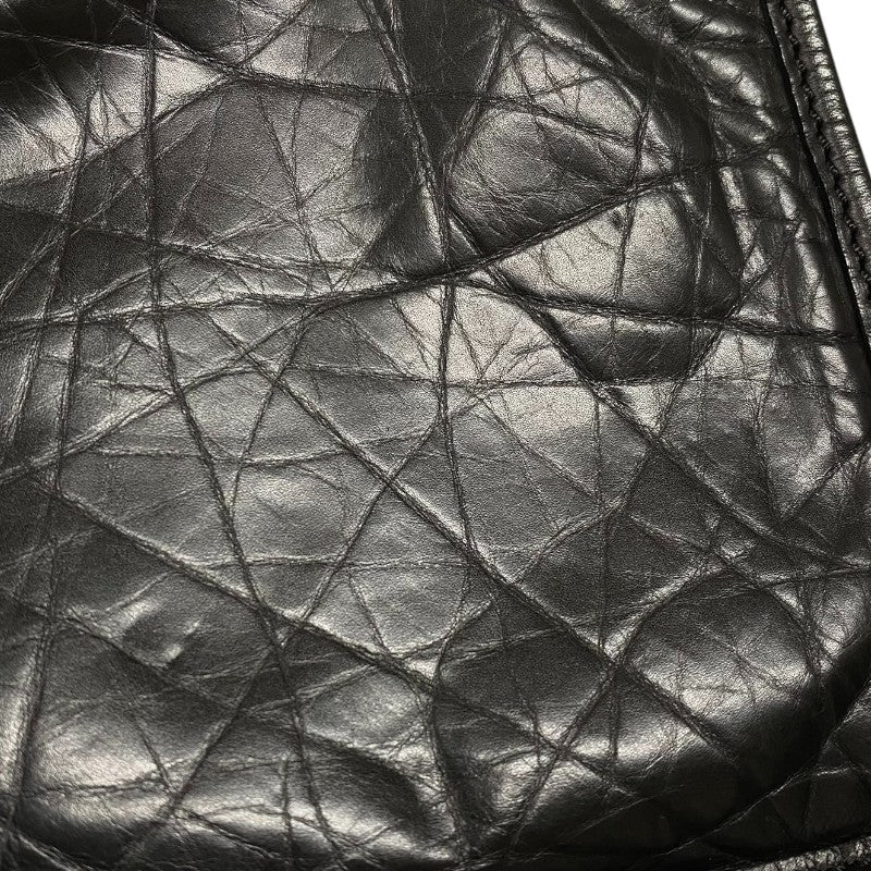 シャネル CHANEL ワイルドステッチ ショルダーバッグ ブラック シルバー金具 レザー レディース メッセンジャーバッグ