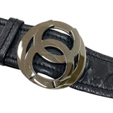 シャネル CHANEL ワイルドステッチ ショルダーバッグ ブラック シルバー金具 レザー レディース メッセンジャーバッグ