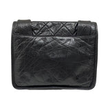 シャネル CHANEL ワイルドステッチ ショルダーバッグ ブラック シルバー金具 レザー レディース メッセンジャーバッグ