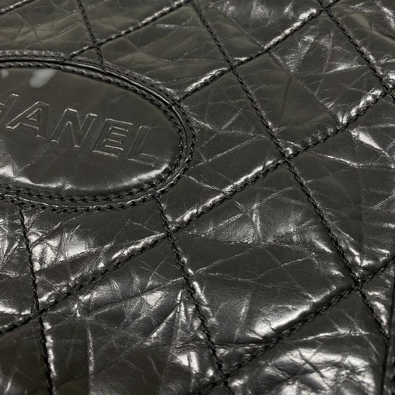 シャネル CHANEL ワイルドステッチ ショルダーバッグ ブラック シルバー金具 レザー レディース メッセンジャーバッグ