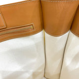 セリーヌ CELINE バーティカルカバ トートバッグ 190402BNZ.02NT ナチュラル×タン コットン/カーフレザー レディース トートバッグ