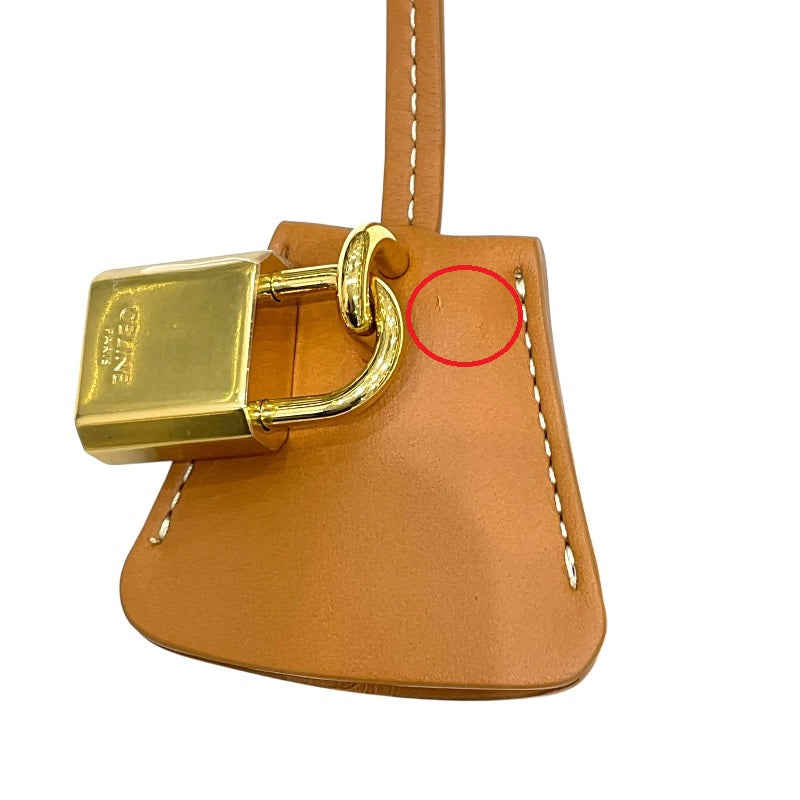 セリーヌ CELINE バーティカルカバ トートバッグ 190402BNZ.02NT ナチュラル×タン コットン/カーフレザー レディース トートバッグ