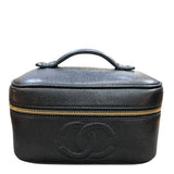 シャネル CHANEL バニティ A01997 ブラック　GD金具 キャビア レディース ハンドバッグ