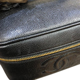 シャネル CHANEL バニティ A01997 ブラック　GD金具 キャビア レディース ハンドバッグ