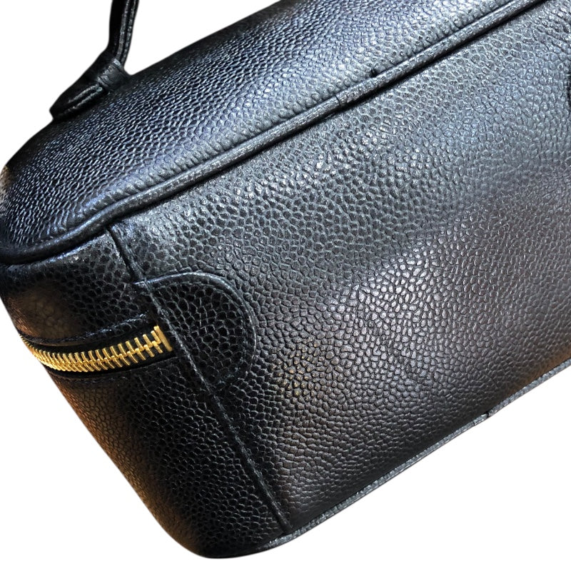 シャネル CHANEL バニティ A01997 ブラック　GD金具 キャビア レディース ハンドバッグ
