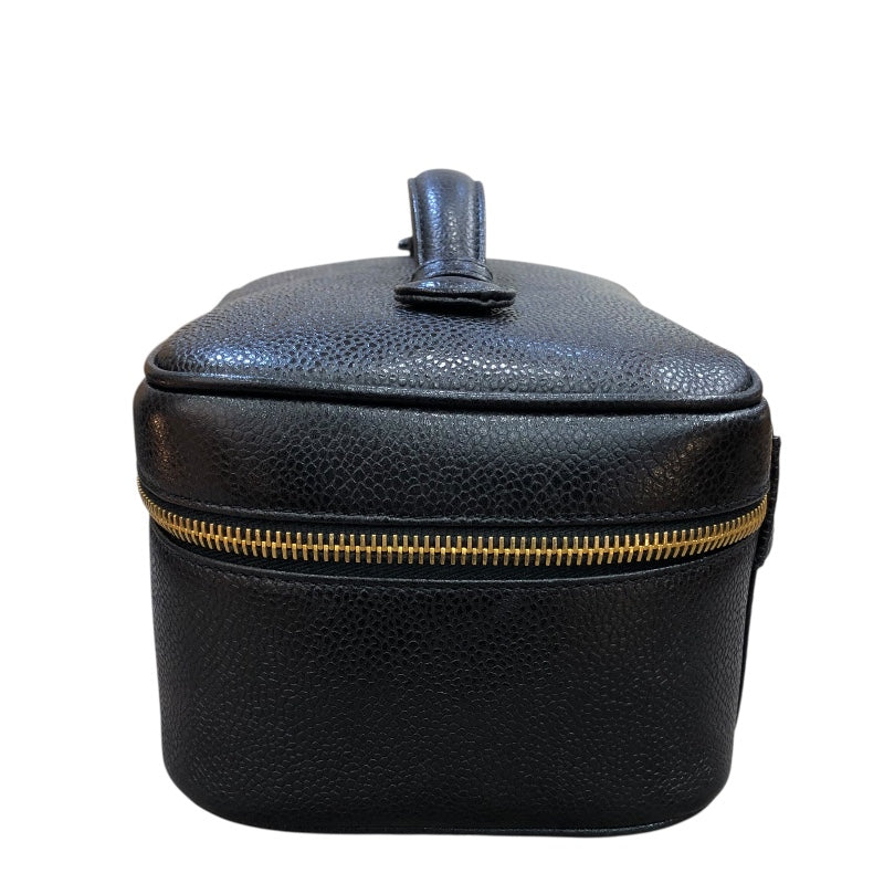 シャネル CHANEL バニティ A01997 ブラック　GD金具 キャビア レディース ハンドバッグ