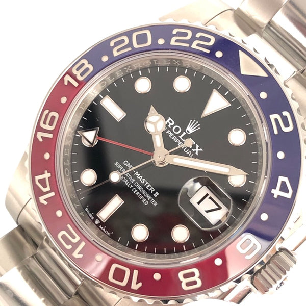 ロレックス ROLEX GMTマスター2 12671BLRO ブラック/ブルー/レッド/シルバー ステンレススチール メンズ 腕時計