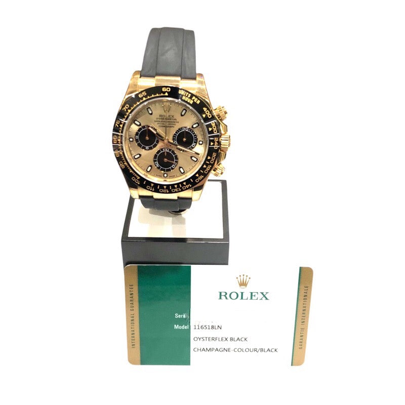 ロレックス ROLEX デイトナ　シャンパン/ブラック 116518LN K18イエローゴールド ラバー メンズ 腕時計