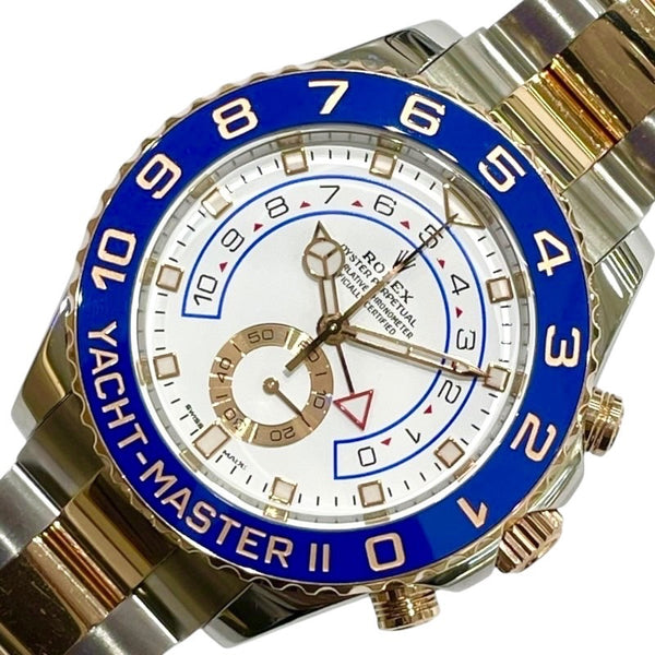 ロレックス ROLEX ヨットマスター2 116681 ホワイト PG/SS 自動巻き メンズ 腕時計