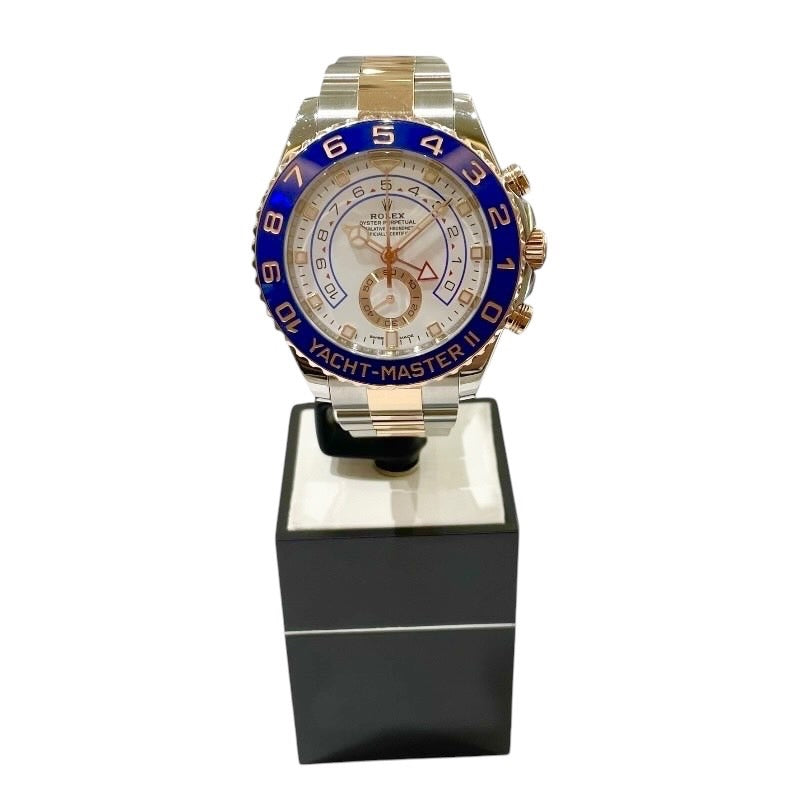 ロレックス ROLEX ヨットマスター2 116681 ホワイト PG/SS 自動巻き メンズ 腕時計