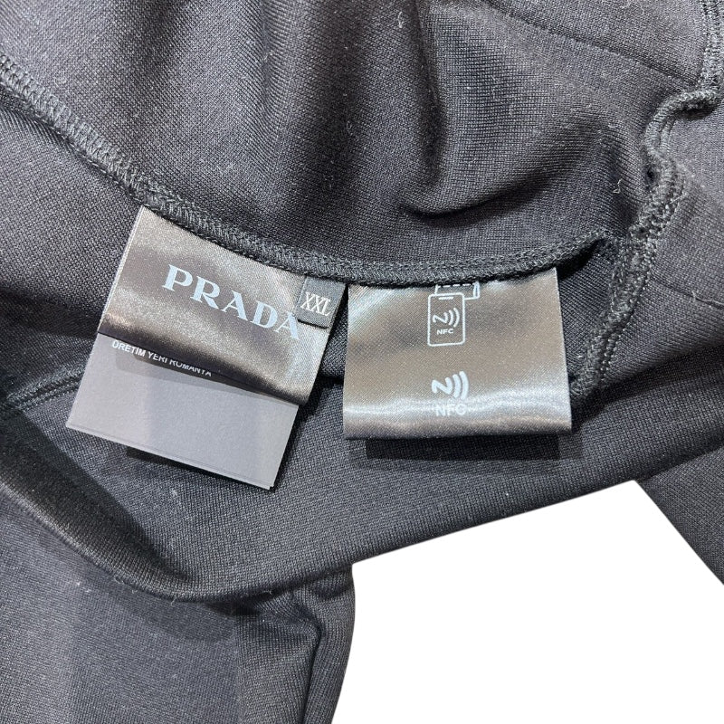 プラダ PRADA ロゴプリントテクニカルパーカー サイズXXL UJL84A ブラック コットン メンズ パーカー