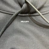 プラダ PRADA ロゴプリントテクニカルパーカー サイズXXL UJL84A ブラック コットン メンズ パーカー
