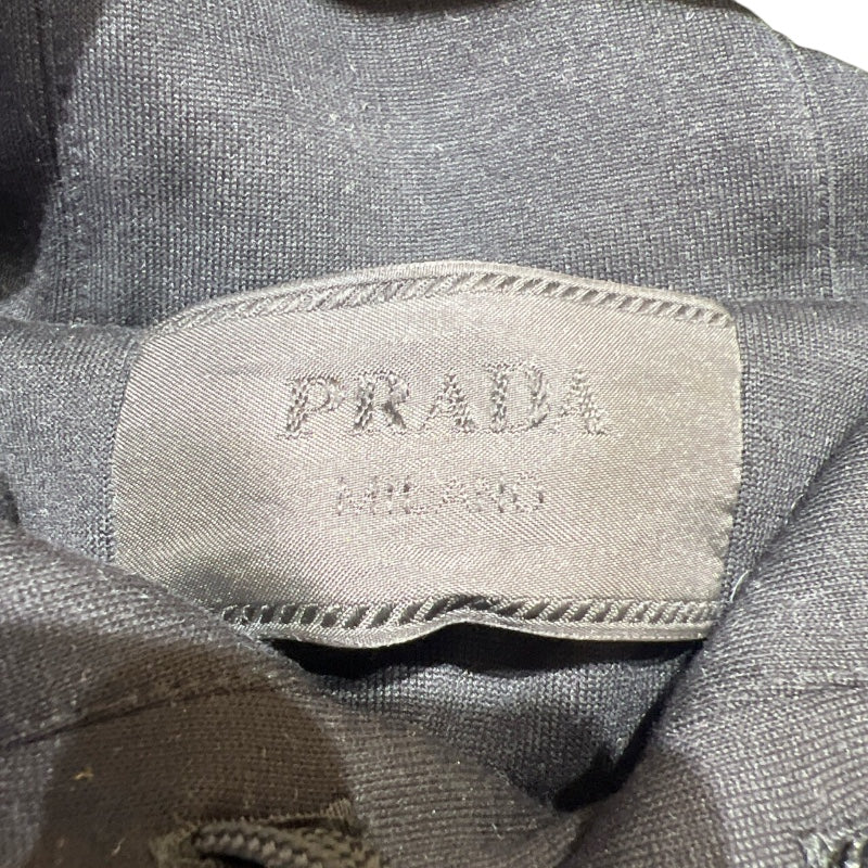 プラダ PRADA ロゴプリントテクニカルパーカー サイズXXL UJL84A ブラック コットン メンズ パーカー